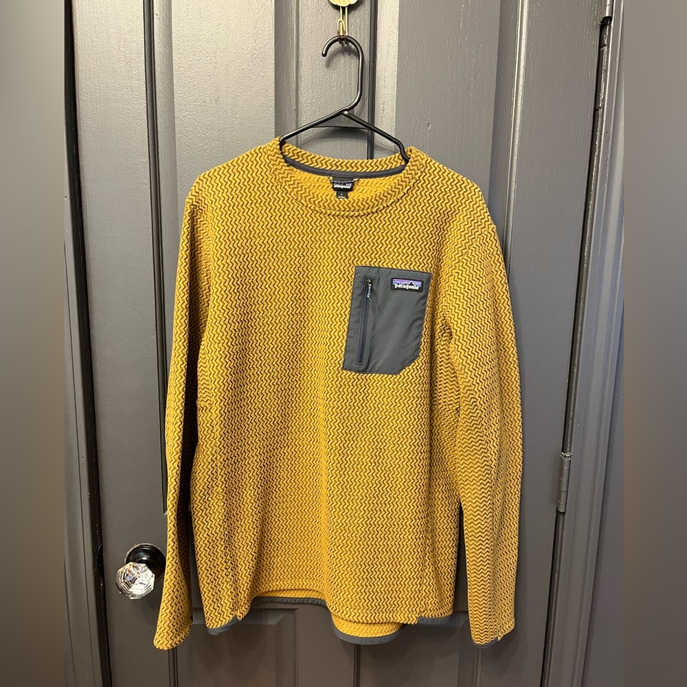 Men’s Patagonia R1 Air Crew Mulch Brown Long Sleeve